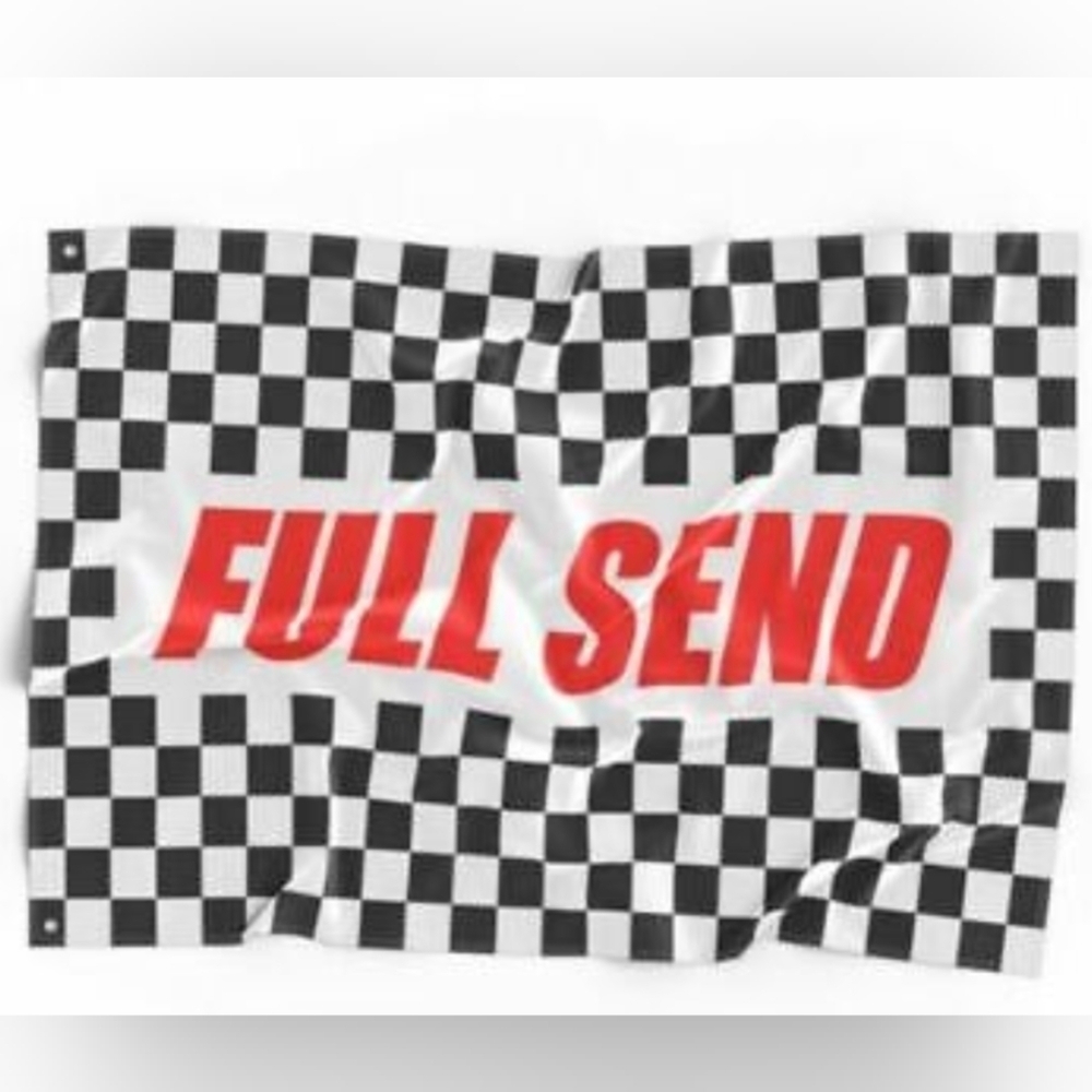 Full Send Nelk Boys Flag 500 Checkered Flag NELKBOYS 100% Authentic